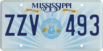 MS license plate ZZV493