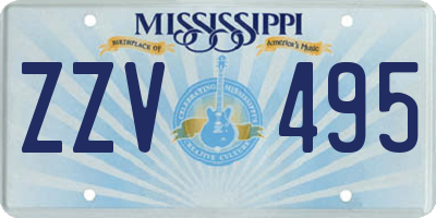 MS license plate ZZV495