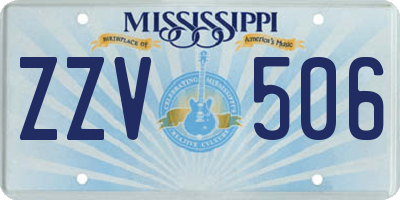 MS license plate ZZV506