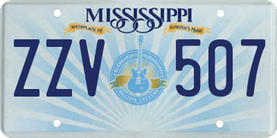 MS license plate ZZV507