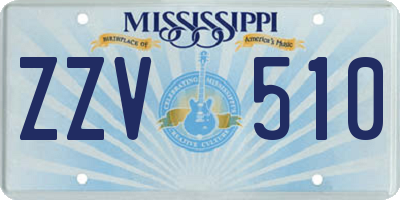 MS license plate ZZV510