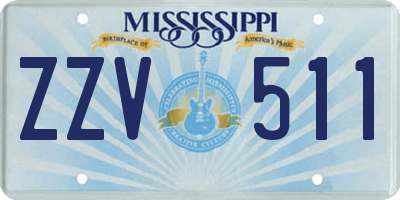 MS license plate ZZV511