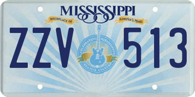 MS license plate ZZV513