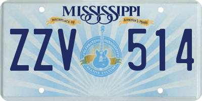 MS license plate ZZV514