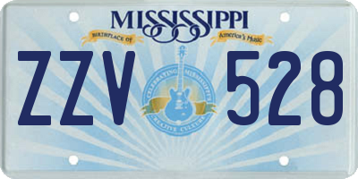 MS license plate ZZV528