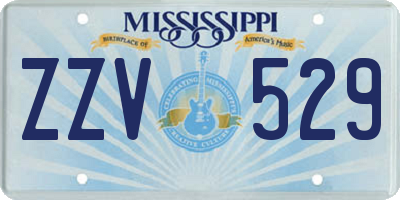 MS license plate ZZV529