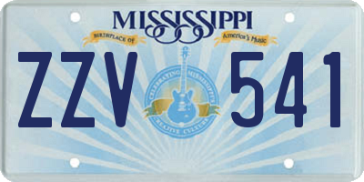 MS license plate ZZV541