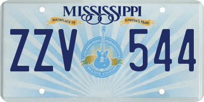 MS license plate ZZV544