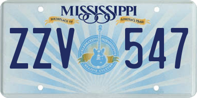 MS license plate ZZV547