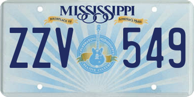 MS license plate ZZV549