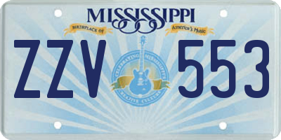 MS license plate ZZV553