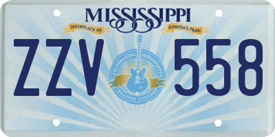 MS license plate ZZV558