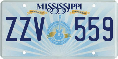 MS license plate ZZV559