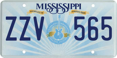 MS license plate ZZV565