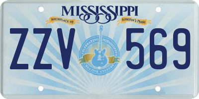 MS license plate ZZV569