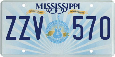 MS license plate ZZV570