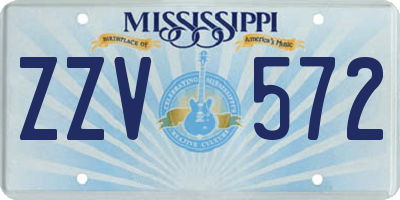 MS license plate ZZV572