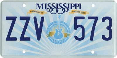 MS license plate ZZV573