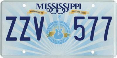 MS license plate ZZV577