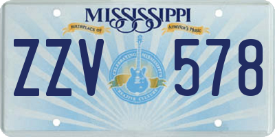 MS license plate ZZV578