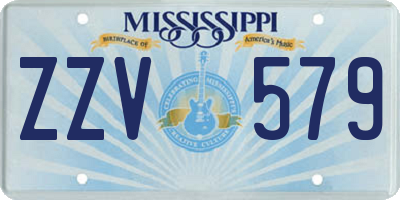 MS license plate ZZV579