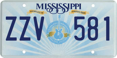 MS license plate ZZV581