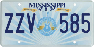 MS license plate ZZV585