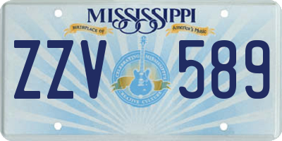 MS license plate ZZV589