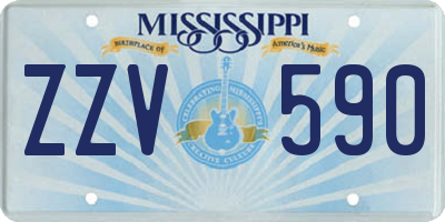 MS license plate ZZV590