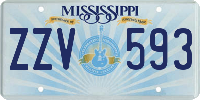 MS license plate ZZV593