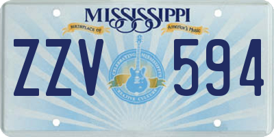 MS license plate ZZV594