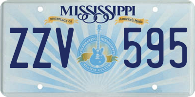 MS license plate ZZV595