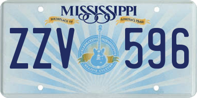 MS license plate ZZV596