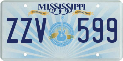 MS license plate ZZV599