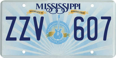 MS license plate ZZV607