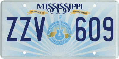 MS license plate ZZV609