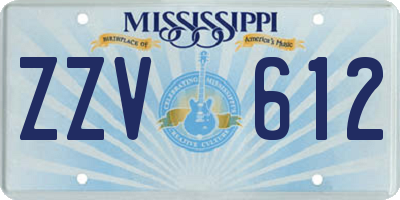 MS license plate ZZV612