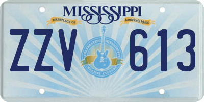 MS license plate ZZV613