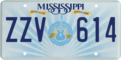 MS license plate ZZV614