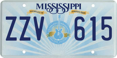 MS license plate ZZV615