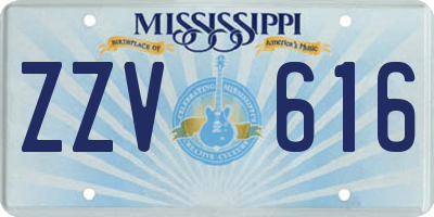 MS license plate ZZV616