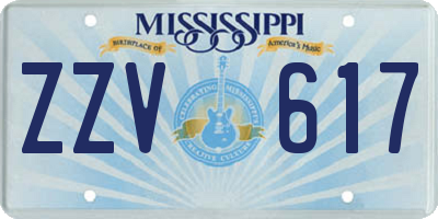 MS license plate ZZV617