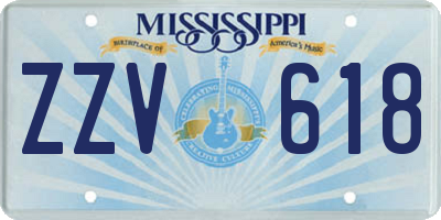 MS license plate ZZV618