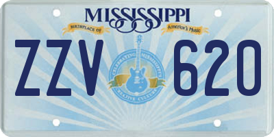 MS license plate ZZV620