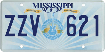 MS license plate ZZV621