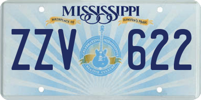 MS license plate ZZV622