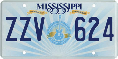 MS license plate ZZV624