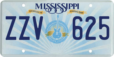 MS license plate ZZV625