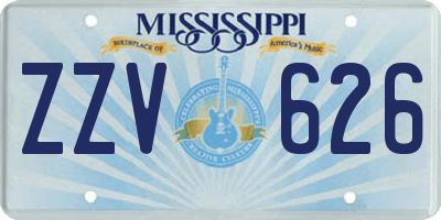 MS license plate ZZV626