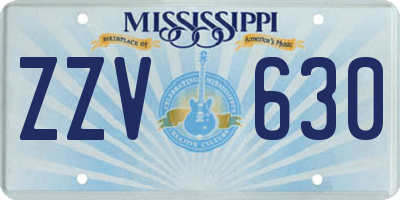 MS license plate ZZV630